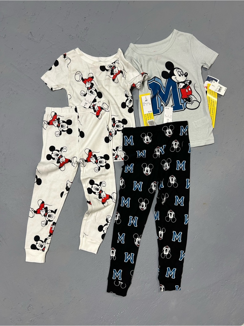 Disney Mickey Mouse 4 Piece Pajama Set - NWT 5T